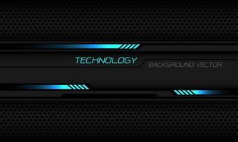tecnologia abstrata banner de circuito preto cibernético azul cinza sobreposição no design de malha do círculo vetor de fundo futurista ultramoderno