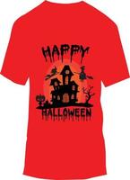 impressão de design de camiseta de halloween vetor