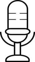 o microfone podcast. ilustração vetorial vetor
