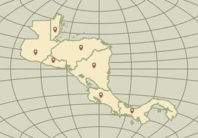 América Central Mapa Vector Background
