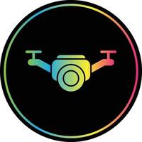 glifo de drone devido ao ícone de cor vetor