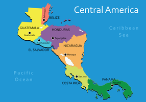 Vector América Central Mapa