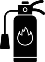 ícone de glifo de extintor de incêndio vetor