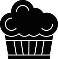 ícone de glifo de cupcake vetor
