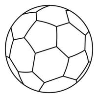 ícone de bola de futebol, estilo de estrutura de tópicos vetor