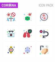 conjunto de ícones de prevenção de coronavírus 2019ncov covid19 sinais de vírus placa médica viral coronavírus 2019nov doença vetor elementos de design