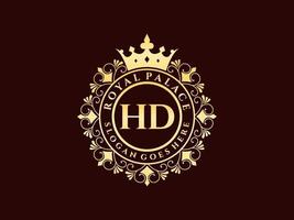 carta hd antigo logotipo vitoriano de luxo real com moldura ornamental. vetor