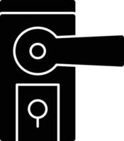 ícone de glifo da maçaneta da porta vetor