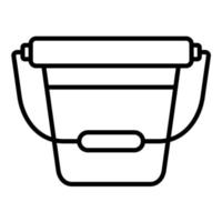 ícone de linha de balde vetor