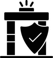 ícone de glifo de segurança vetor