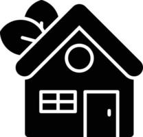 eco home glyph icon vetor