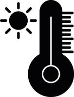 ícone de glifo de temperatura vetor