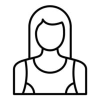 ícone de linha de fitness mulher vetor