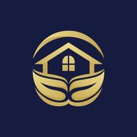 modelo de design de logotipo imobiliário criativo de luxo vetor