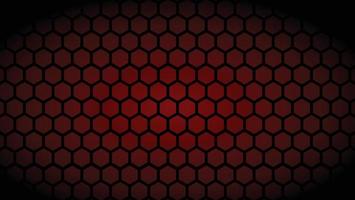 linha de hexágono de luz vermelha abstrata em ilustração vetorial de fundo futurista de luxo moderno preto. vetor