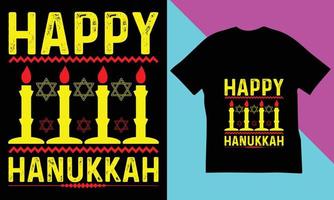 design de camiseta de hanukkah. vetor