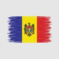 escova de bandeira da moldova vetor