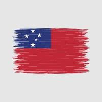 escova de bandeira de samoa vetor