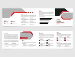 brochura de negócios criativos quádruplos com design abstrato moderno. use-o em apresentações de negócios e design multiuso vetor