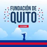 fundacion de quito - fundação de quito em língua espanhola vetor