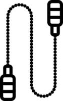 ícone de linha para corda vetor