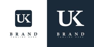 logotipo moderno do reino unido, adequado para qualquer empresa ou identidade com iniciais do reino unido ou ku. vetor