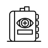 ícone de linha de diretrizes optométricas vetor