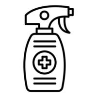 ícone de linha de spray médico vetor