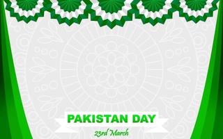 paquistão dia 23 de março web banner com espaço de cópia espaço de texto modelo de ilustração vetorial cartaz de design de fundo vetor