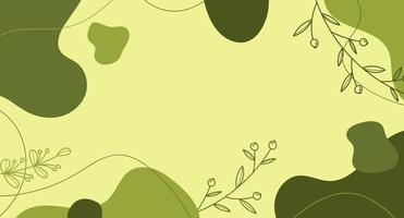 a arte abstrata minimalista da natureza molda o fundo. fundo de doodle de cor pastel. temporada de verão ou conceito natural. folhas de plantas desenhadas à mão modernas. ilustração vetorial vetor