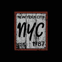 ilustração e tipografia do vetor de Nova York, perfeita para camisetas, moletons, estampas etc.