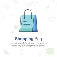 ícone de ilustração vetorial de sacola de compras vetor