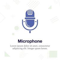 ícone de ilustração vetorial de microfone vetor