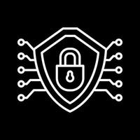 ícone de vetor de segurança cibernética