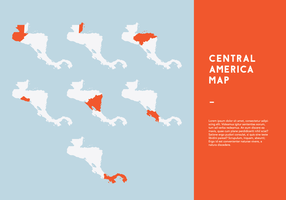 Vetor do mapa da América Central