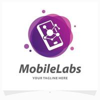 modelo de design de logotipo de laboratórios móveis vetor