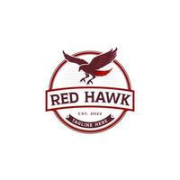 inspiração de modelo de design de logotipo de águia falcão vermelho vetor