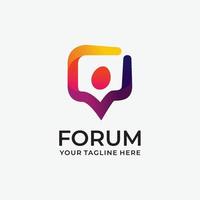 inspiração de modelo de design de logotipo de fórum de pessoas - vetor