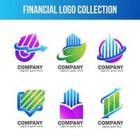 coleção de modelo de logotipo comercial e financeiro vetor