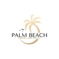 inspiração de modelo de design de logotipo de palm beach vetor