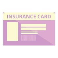 vetor de desenhos animados de ícone de cartão de seguro médico. saúde médica