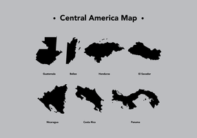 Gráficos vetoriais do mapa da América Central vetor