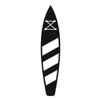 vetor simples do ícone da placa sup. suporte de surf