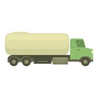 vetor de desenhos animados do ícone do tanque de óleo. caminhão cisterna