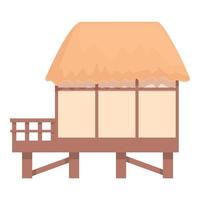 vetor dos desenhos animados do ícone da casa de praia de Filipinas. viagem cultural