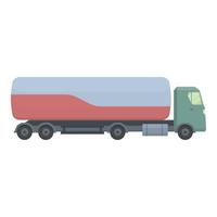 vetor de desenhos animados do ícone do tanque de entrega. caminhão a gasolina