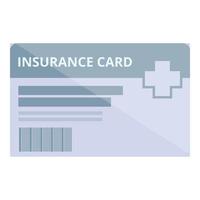vetor de desenhos animados de ícone de cartão de saúde. seguro médico