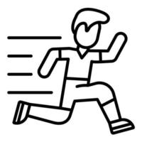 ícone de linha de pessoa correndo vetor
