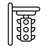 ícone de linha de semáforo vetor