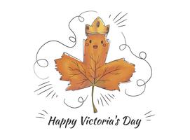 Folhas de aguarela para o Canadá Victoria Day Vector